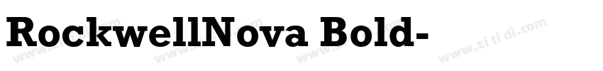 RockwellNova Bold字体转换